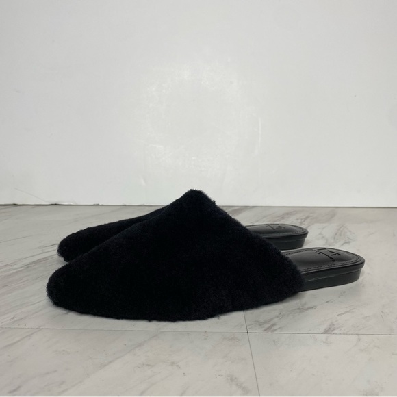 Marc Fisher Sabrinna Black Shearling Flat Mule 6.5 M - Picture 11 of 11